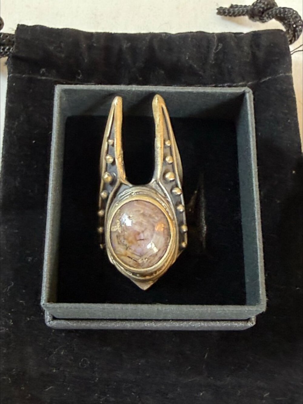 Acid Queen OOAK WarMaster Ring Ruby Sterling Silver Size 5.75